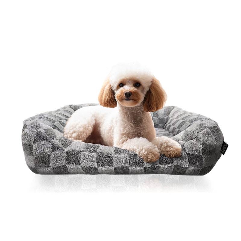 Tucker Murphy Pet Tucker Murphy Pet Checkered Cuddler Ultra soft Elegant Pet Bed For Dogs Cats Designed For Comfort And Durability Reviews Wayfair